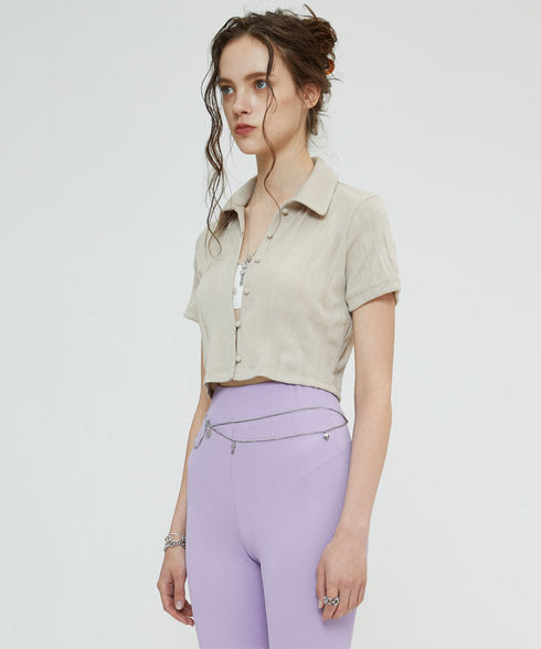 ウェイビーシャツ(ベージュ)