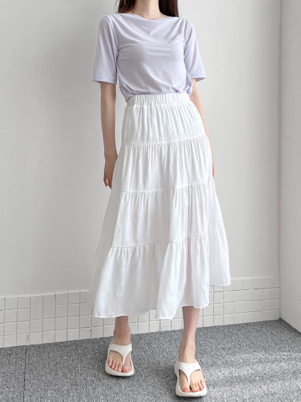 4段フリルティアードスカート