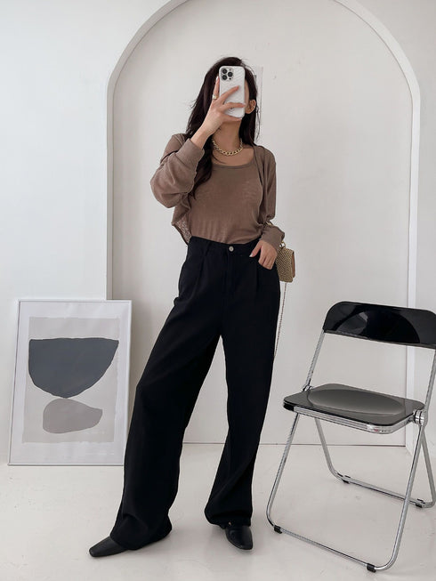 シンプルカーディガンセット