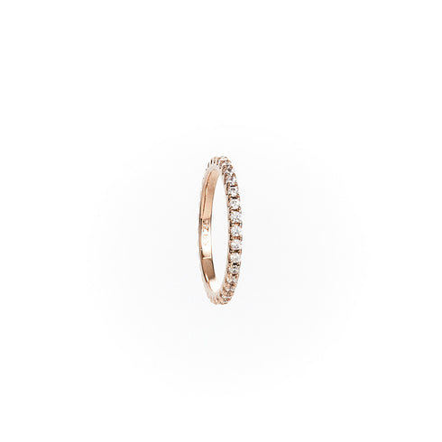 Tennis ring (pink gold)