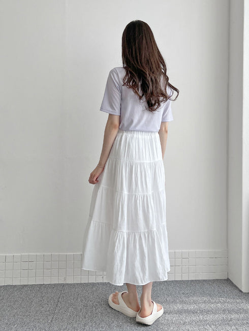 4段フリルティアードスカート