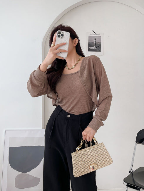 シンプルカーディガンセット