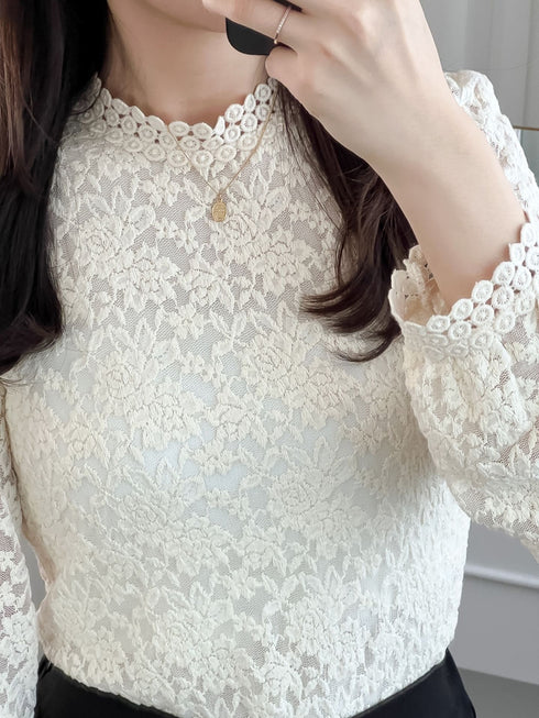 シースルーレースフェミニントップス