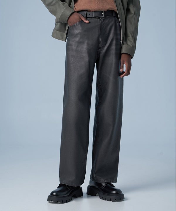 クラックレザールージュパンツ(黒)