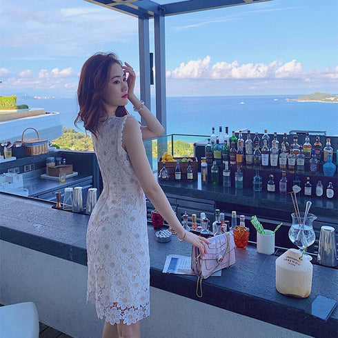 フラワーフリルスリーブワンピ