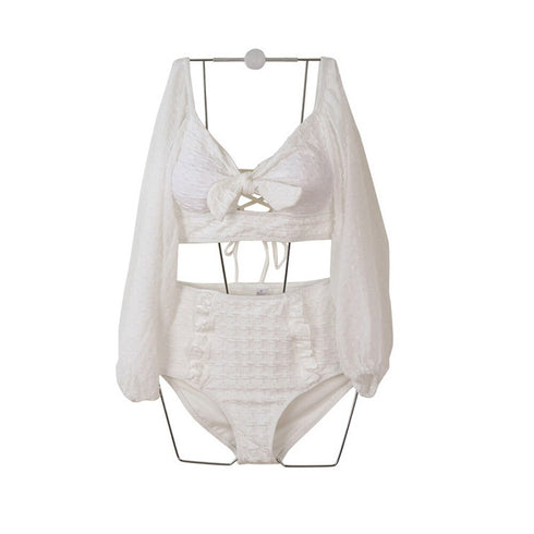 ドットフリルリボンスイムウェア