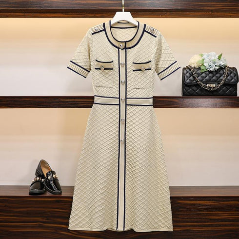 レディバイカラーワンピース