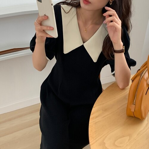 BIGカラーシンプルワンピ