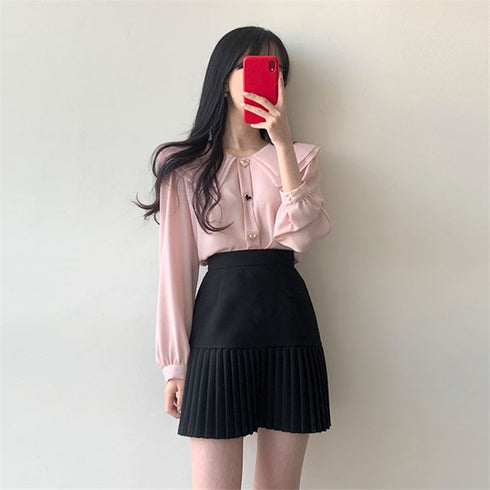 ハーフプリーツスカート