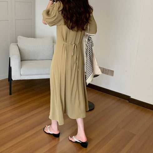 BIGカラーシンプルワンピ