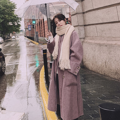 ピンクロングコート