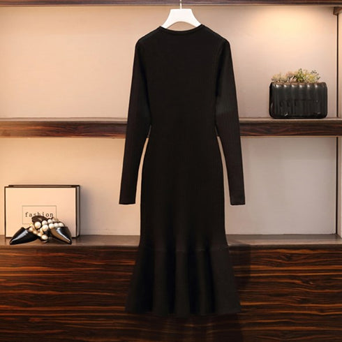 サイドボタンマーメイドワンピース