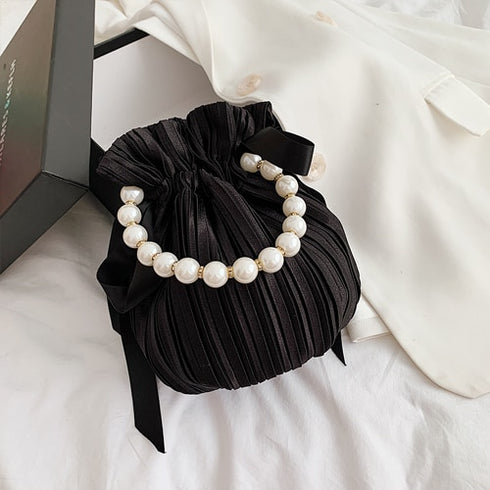 パール巾着バッグ