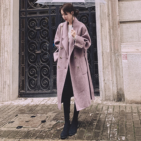 ピンクロングコート