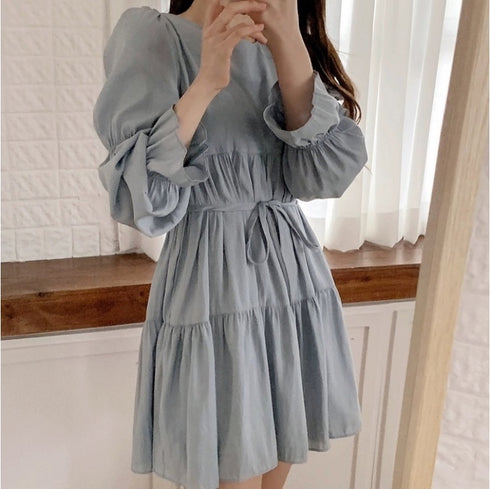 ミニ丈ふわワンピ