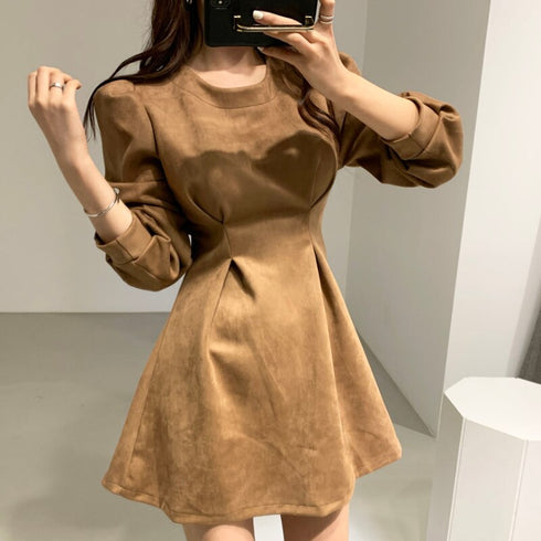 ガーリーデザインシンプルワンピ