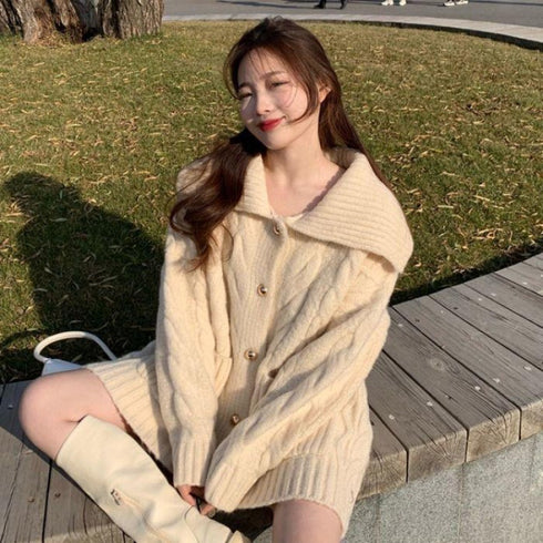 ナチュラルニットカーディガン