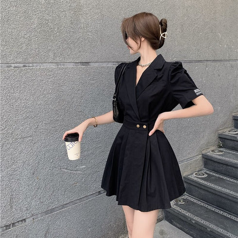 パフショルプリーツワンピース