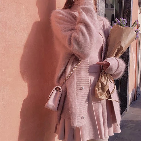 ぽわっとファーカーディガン