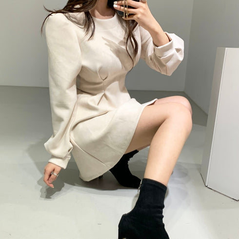 ガーリーデザインシンプルワンピ