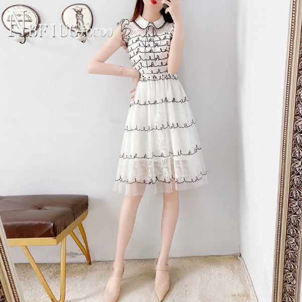 ブラックラインチュールワンピ