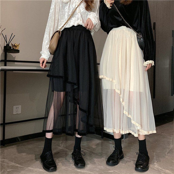 シースルーロングスカート
