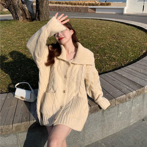 ナチュラルニットカーディガン