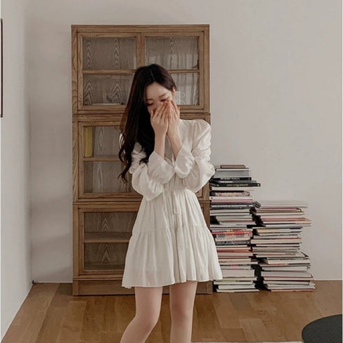 ミニ丈ふわワンピ