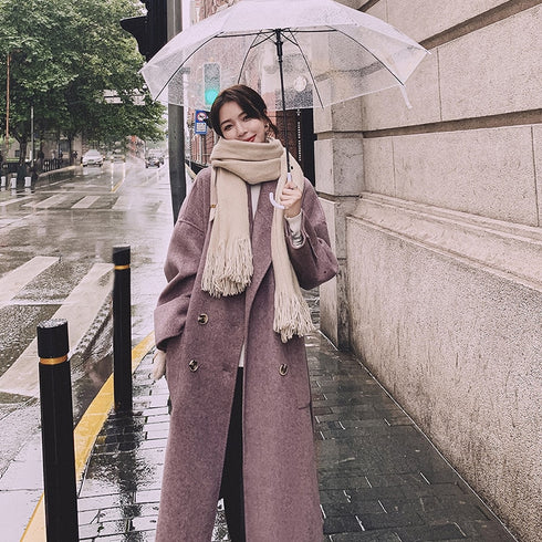 ピンクロングコート