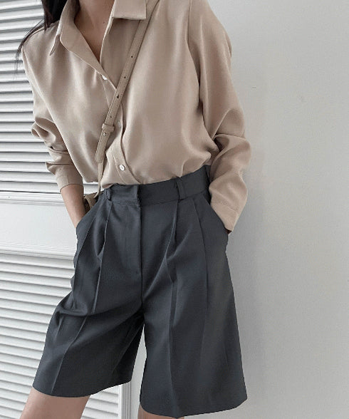 ベーシック南方スリムブラウス