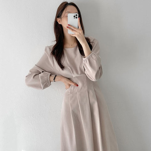 ウエストマークシンプルワンピ