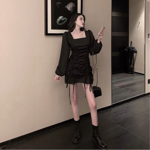 クシュっとリボンミニワンピ