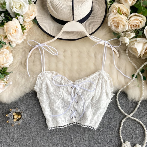 編み上げレースキャミソール