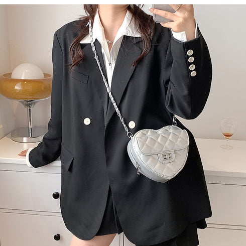 キルティングハートバッグ