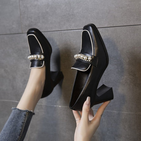 パールラインレトロローファー