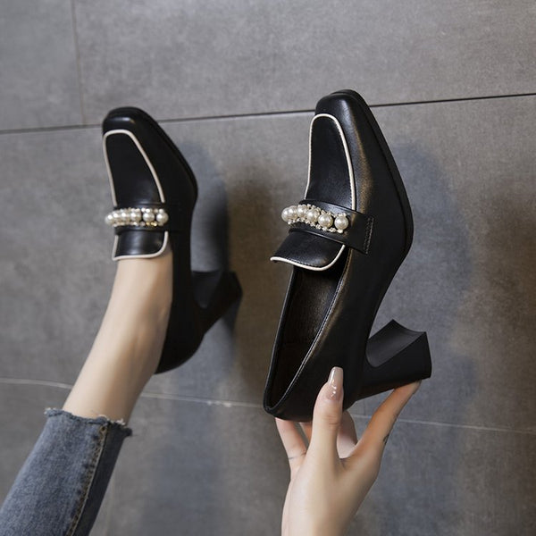 パールラインレトロローファー