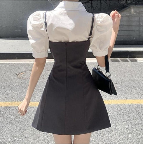 デザインプリーツキャミワンピ