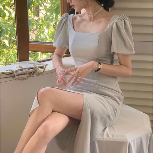 スリットバッククロスワンピース