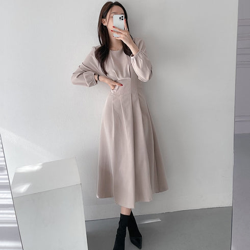 ウエストマークシンプルワンピ