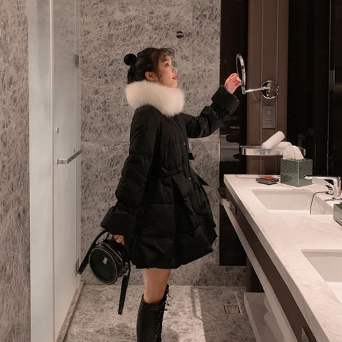 サイドリボンダウンコート