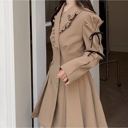 フリルトレンチミニワンピース