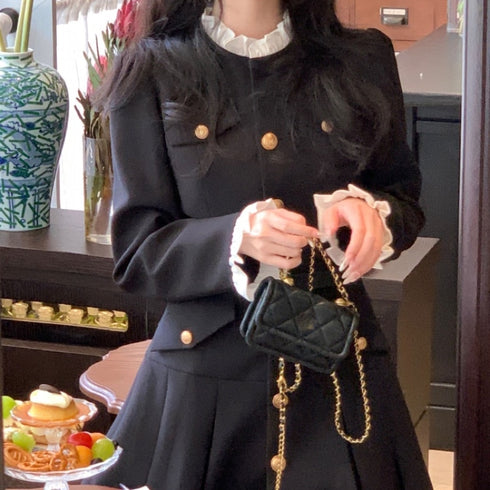 ゴールドボタン制服ワンピース