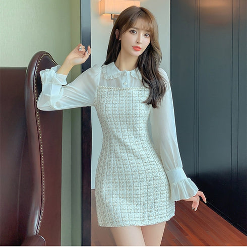 クリームツイードワンピース