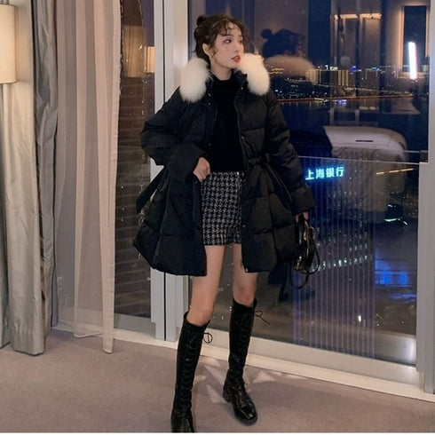 サイドリボンダウンコート