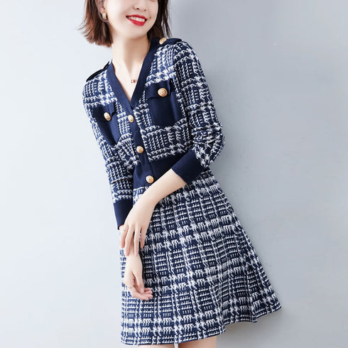 総柄レディワンピース