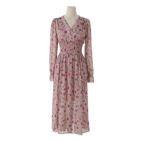 ヴィンテージフラワーロングワンピ