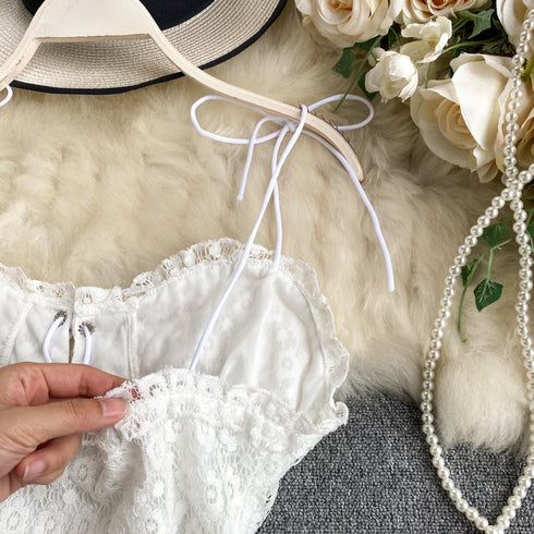 編み上げレースキャミソール