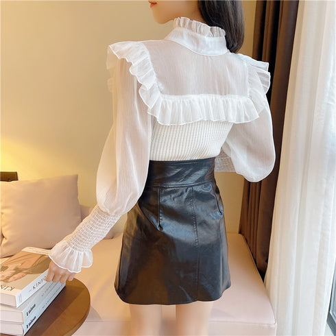 シアーフリルリボントップス