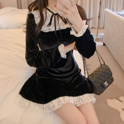 ベルベットガーリーワンピース