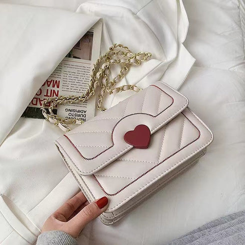 ハートキルティングバッグ